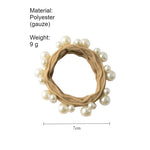 Load image into Gallery viewer, Soft Beaded Scrunchie High Ponytail Holder Women N6H183