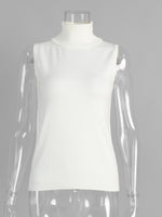 Load image into Gallery viewer, Knit Sleeveless Vest High Neck Tank Top Women Simple N6G132