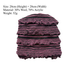 Load image into Gallery viewer, Wool Blend Stripe Knit Beanie Women Retro Lace Stitch S5P665