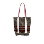 Load image into Gallery viewer, Grey Canvas Tote Bag Women Medium Shoulder Hand S5P801