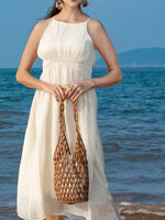 Load image into Gallery viewer, Handwoven Beaded Vacation Bucket Bag Women N6C304