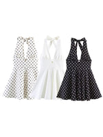 Load image into Gallery viewer, Polka Dot Halter Backless Dress Women Slim Fit N6F196