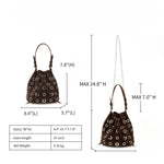 Load image into Gallery viewer, Rivet Detail Bucket Bag with Adjustable Strap S5P458