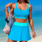 Load image into Gallery viewer, Bikini Springs Beach Sport Skirt Separate Swimsuit N6A019