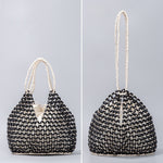 Load image into Gallery viewer, Handwoven Maple Bead Large Woven Bag Women S5P970