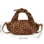 Load image into Gallery viewer, Women's Leopard Print Ruched Suede-Feel Bag N6J214