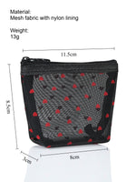 Load image into Gallery viewer, Heart Mesh Makeup Pouch Large Capacity Women N6B150
