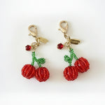 Load image into Gallery viewer, Handmade Cherry Bead Coin Purse Charm N6D045
