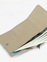 Load image into Gallery viewer, Tri-Fold Genuine Leather Mini Wallet Women N6B220