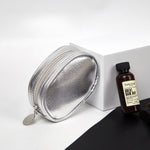 Load image into Gallery viewer, Silver PVC Headphone Case Mini Portable Zipper Pouch S5P857