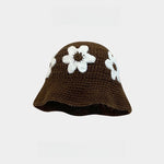 Load image into Gallery viewer, Hand Knit Floral Beanie Women Fisherman Hat M5A316