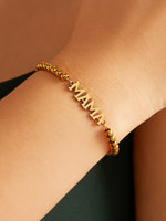 Load image into Gallery viewer, 4mm Bead 18K Gold Plated Bracelet Women N6D528