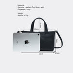 Load image into Gallery viewer, Genuine Leather Top Handle Bag Square Mini Tote N6F111