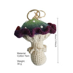 Load image into Gallery viewer, Hand Crochet Mushroom Keychain Cotton Yarn Charm N6G042