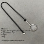 Load image into Gallery viewer, Mag Glass Pendant Necklace Women Dual Use Silver S5P917