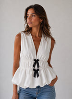 Load image into Gallery viewer, Sleeveless Knot Front Fitted Knit Tank Top Women N6F005