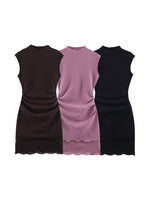 Load image into Gallery viewer, Lace Trim Satin Mini Dress Women N6C275