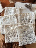 Load image into Gallery viewer, Lace Embroidery Drawstring Cotton Gauze Pouch N6B116