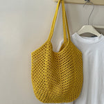 Load image into Gallery viewer, Openwork Cotton Woven Tote Multi-Color S5P283