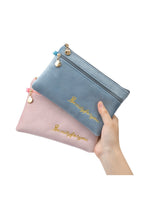 Load image into Gallery viewer, Double Zipper Velvet Phone Pouch Women N6B131
