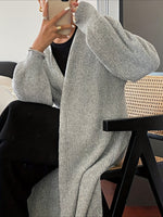 Load image into Gallery viewer, Solid Long Cardigan Elegant Casual Knit Outerwear N6H264