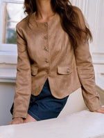 Load image into Gallery viewer, Chanel Style Short Jacket Women Camel N5A501
