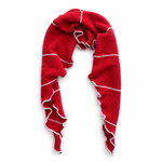 Load image into Gallery viewer, Wool Blend Ruffle Knit Triangle Scarf Shawl N6K228