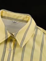 Load image into Gallery viewer, Striped Lapel Shirt and Shorts Set Women N6D109