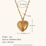 Load image into Gallery viewer, Heart Locket Chalice Necklace Steel Gold Plated S5P228