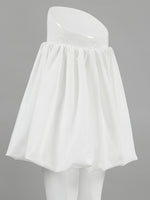 Load image into Gallery viewer, White High Waist Office Puff Skirt N6D112
