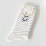 Load image into Gallery viewer, Cartoon Embroidered White Crew Socks Women M5A306