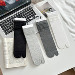 Load image into Gallery viewer, Vertical Rib Split Toe Stack Socks Women Slimming N6H015