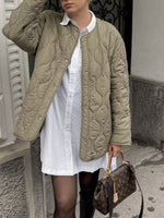 Load image into Gallery viewer, Quilted Cotton Filled Jacket Women N5A753