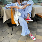 Load image into Gallery viewer, Women's Home Wear Set Short Sleeve Pants Comfort Casual N5A826