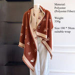Load image into Gallery viewer, Bow Thin Resort Faux Cashmere Scarf Women Warm Cape M5A337
