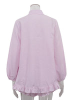 Load image into Gallery viewer, Striped Puff Sleeve Lapel Shirt and Shorts Set Women N6C188
