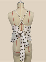 Load image into Gallery viewer, Polka Dot Ruffle Swimsuit Camisole Top N6F249