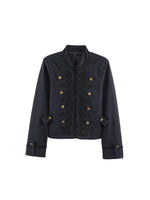 Load image into Gallery viewer, Casual Stand Collar Jacket Twisted Knot Floral Sleeve N6H123