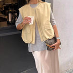 Load image into Gallery viewer, Relaxed Zip Vest Women Casual Cardigan Style N6A172