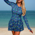 Load image into Gallery viewer, Long Sleeve Zipper Surfing Sun Protection Swimsuit N6A031