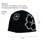 Load image into Gallery viewer, Wool Blend Jacquard Beanie Women Black Beige S5P672