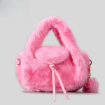 Load image into Gallery viewer, Faux Fur Handbag Women Pom Pom Shoulder Bag S5P796