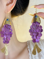Load image into Gallery viewer, Vintage Fish Tail Fringe Earrings Women Luxury Design N6B016