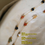 Load image into Gallery viewer, Colorful Natural Stone Crystal Titanium Chain Jewelry N6H190