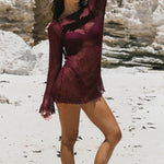 Load image into Gallery viewer, Sexy Knit Hollow Out Beach Cover Up Dress Women N6A059