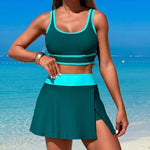 Load image into Gallery viewer, Bikini Springs Beach Sport Skirt Separate Swimsuit N6A019