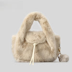 Load image into Gallery viewer, Faux Fur Handbag Women Pom Pom Shoulder Bag S5P796