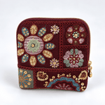 Load image into Gallery viewer, Floral Embroidered Polyester Jewelry Pouch N6J271