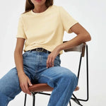 Load image into Gallery viewer, Cotton Crew Neck T-Shirt Short Sleeve Casual Top N6A149