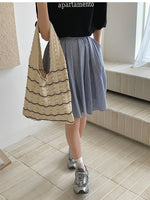 Load image into Gallery viewer, Wave Knit Tote Bag Women N6C054